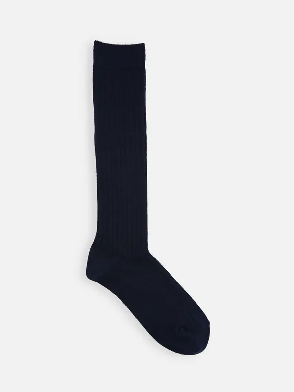 【ジュニア】 表糸綿100％で毛玉が出来にくいリブハイソックス 23-25cm