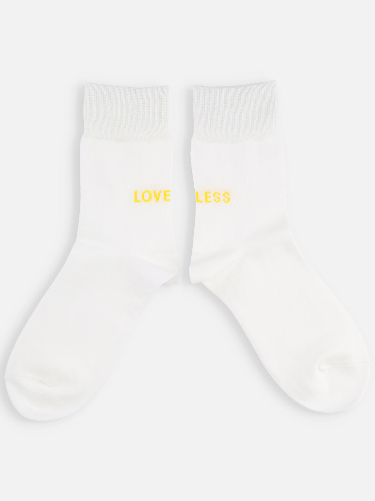 【LOVELESSコラボ】メンズ ロゴショートソックス - オフホワイト