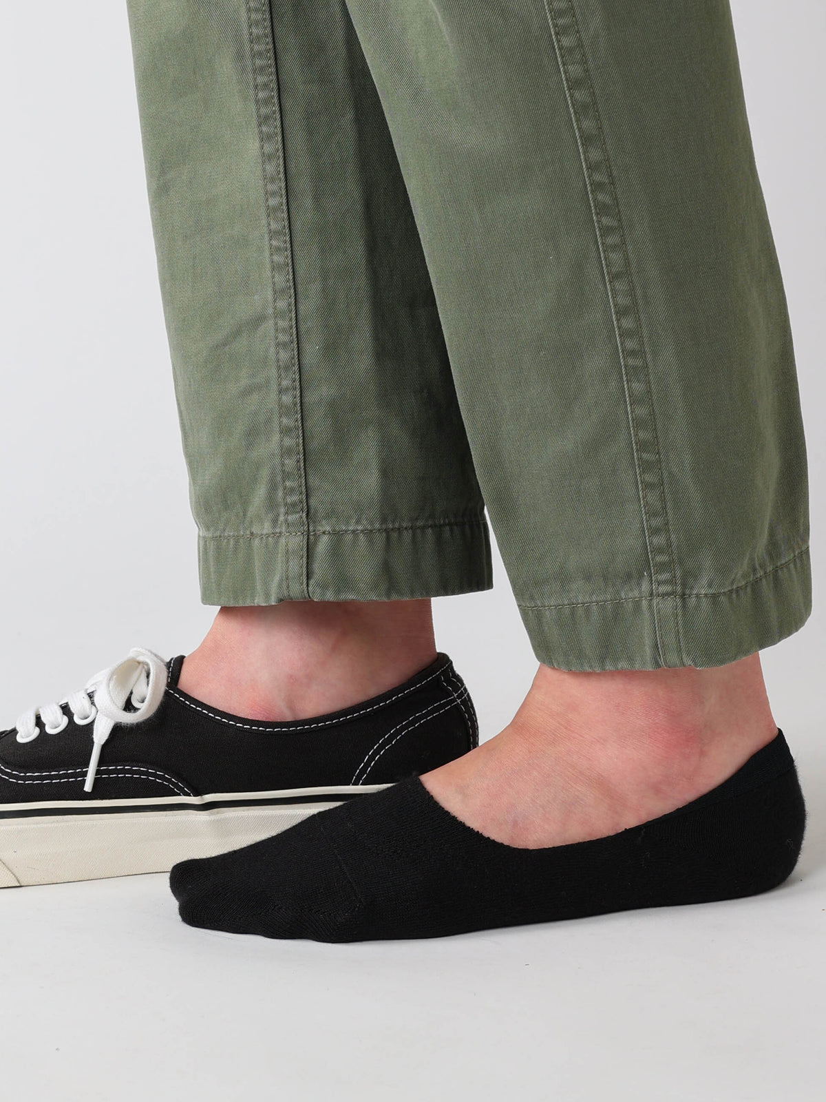 【Tabio MEN】GOODFOOT/脱げにくいカバーソックス(23.0～25.0cm) - クロ