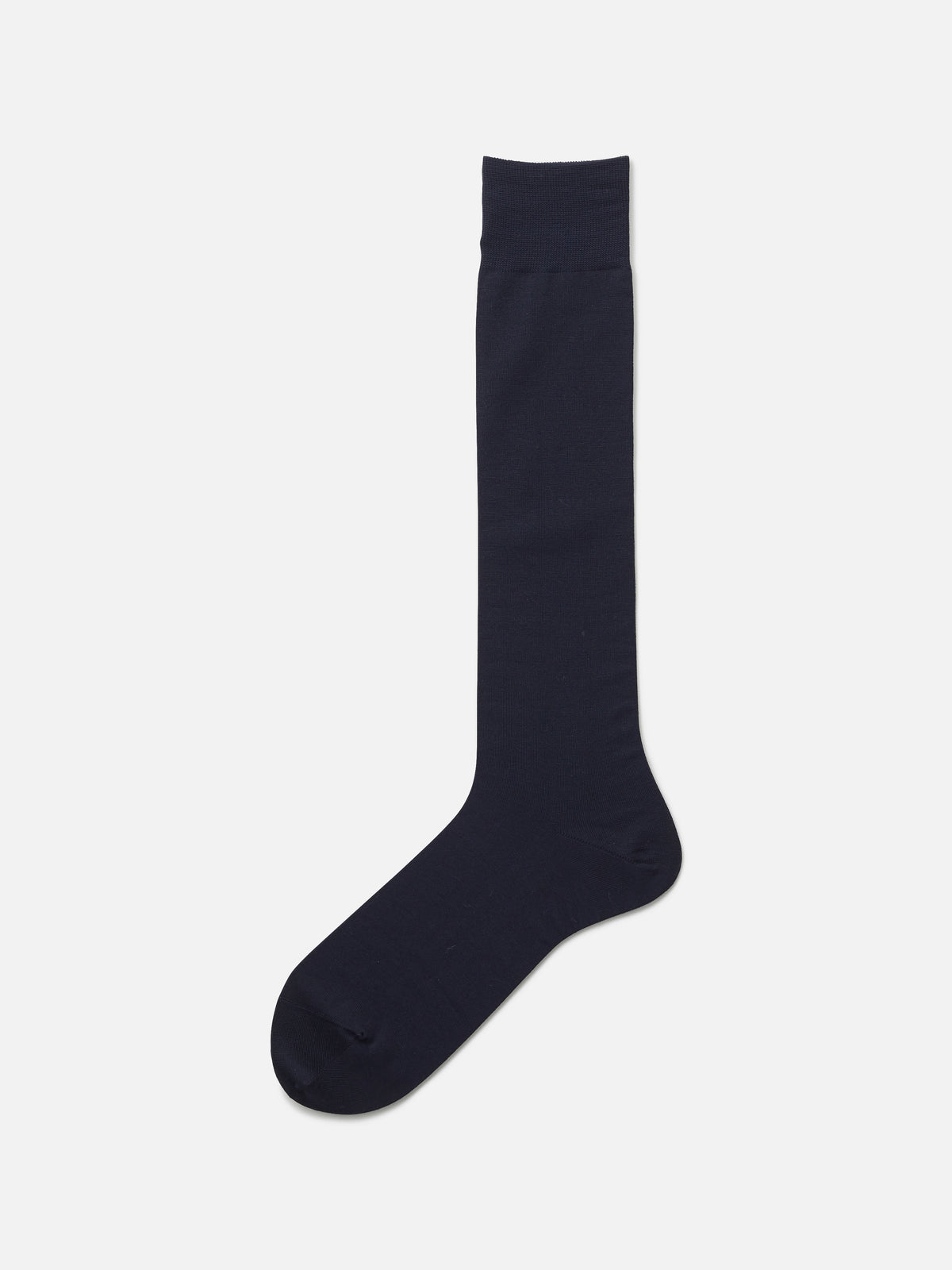 【Tabio MEN】＜冠婚葬祭にも＞ピマコットンブレンド無地ロングホーズ(27.0～29.0cm) - ネイビー