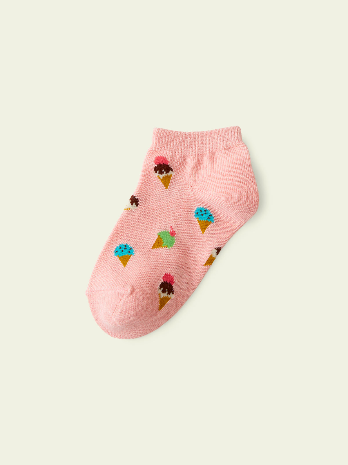 【3足1,485円】キッズ  アイスクリームスニーカー丈ソックス / 19-21cm