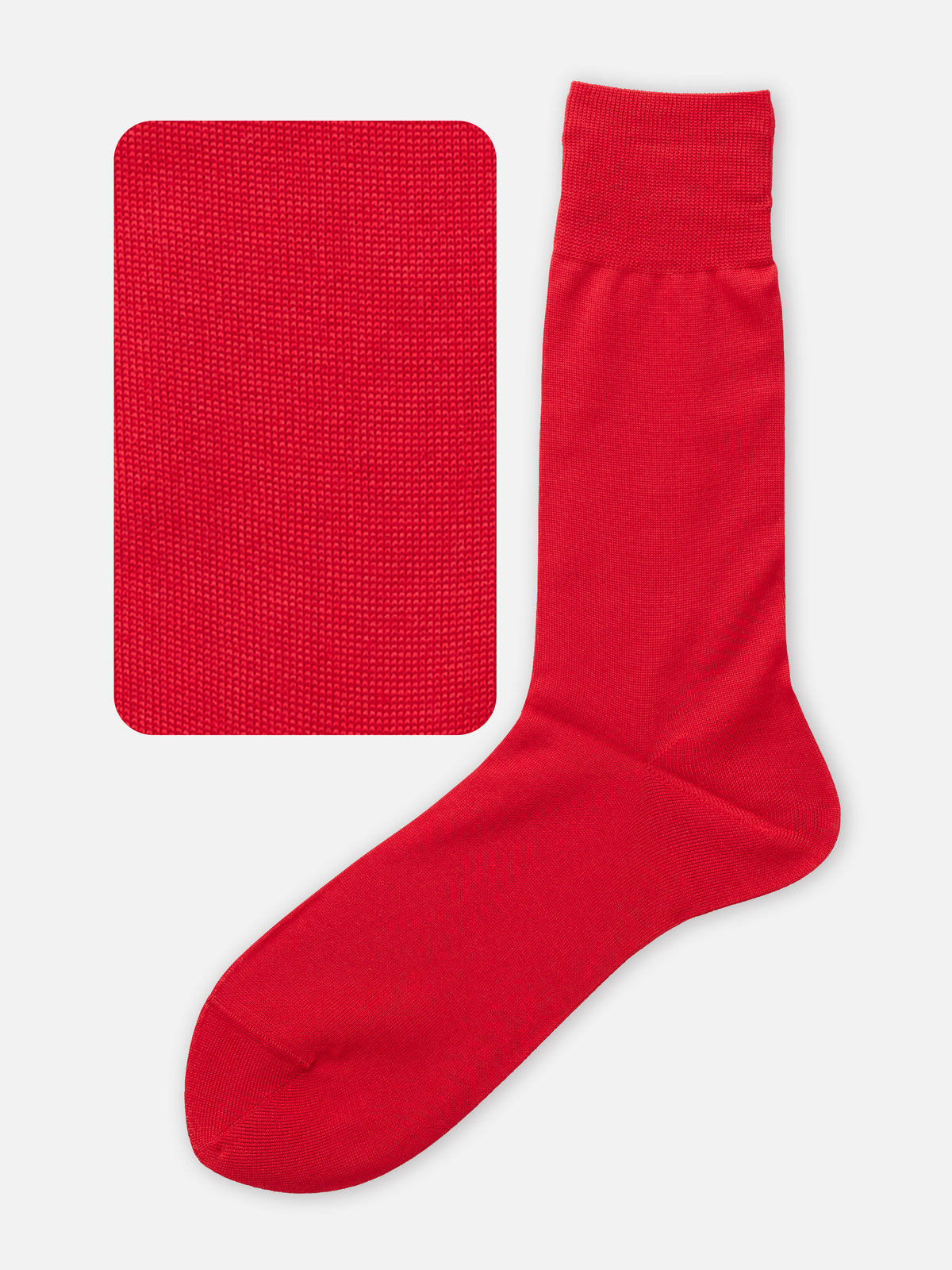【Tabio MEN】綿100％ベタソックス (27.0〜27.0cm) - アカ