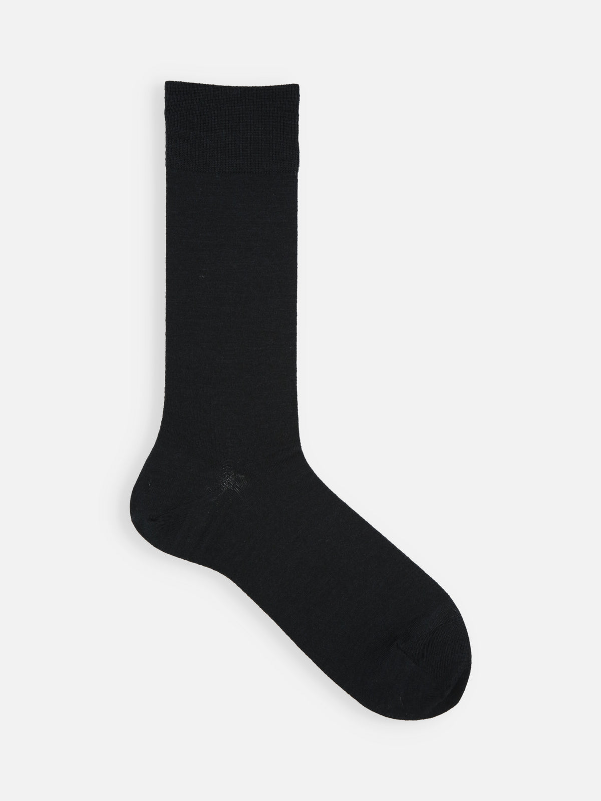【Tabio MEN】ウールナイロン無地ソックス(27.0～29.0cm) - クロ