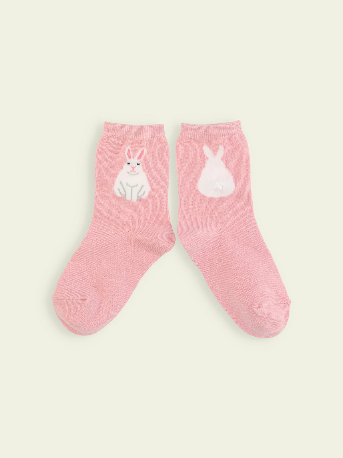 【3足1,485円】キッズ うさぎしっぽショートソックス / 16-18cm - ピンク
