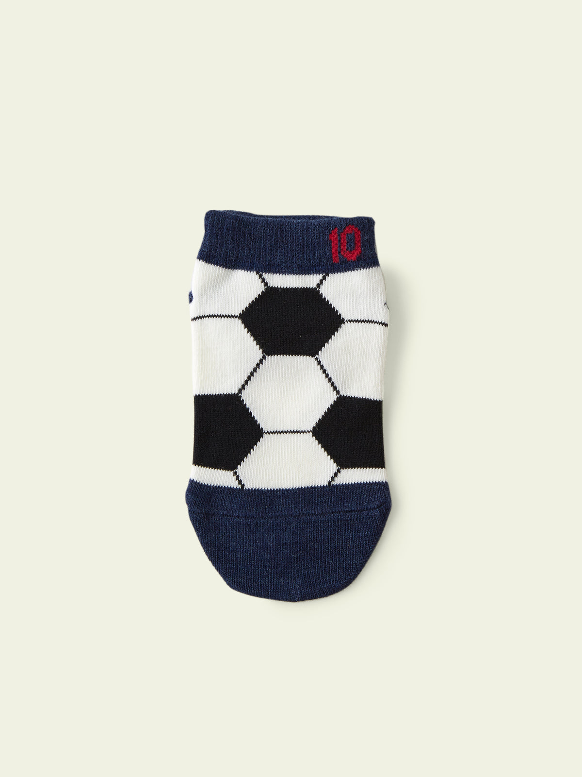 【3足1,485円】キッズ  サッカーボールスニーカー丈ソックス / 19-21cm - インディゴブルー