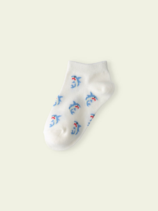 【3足1,485円】キッズ サメスニーカー丈ソックス / 19-21cm
