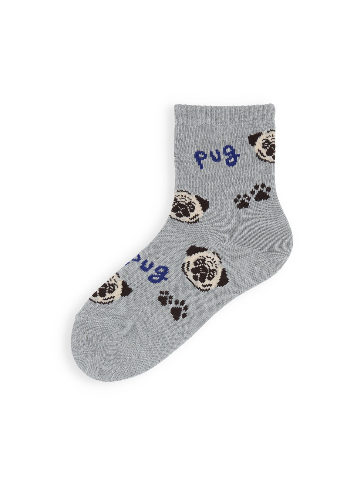 【3足1,485円】キッズ I LOVE PUGショートソックス / 16-18cm