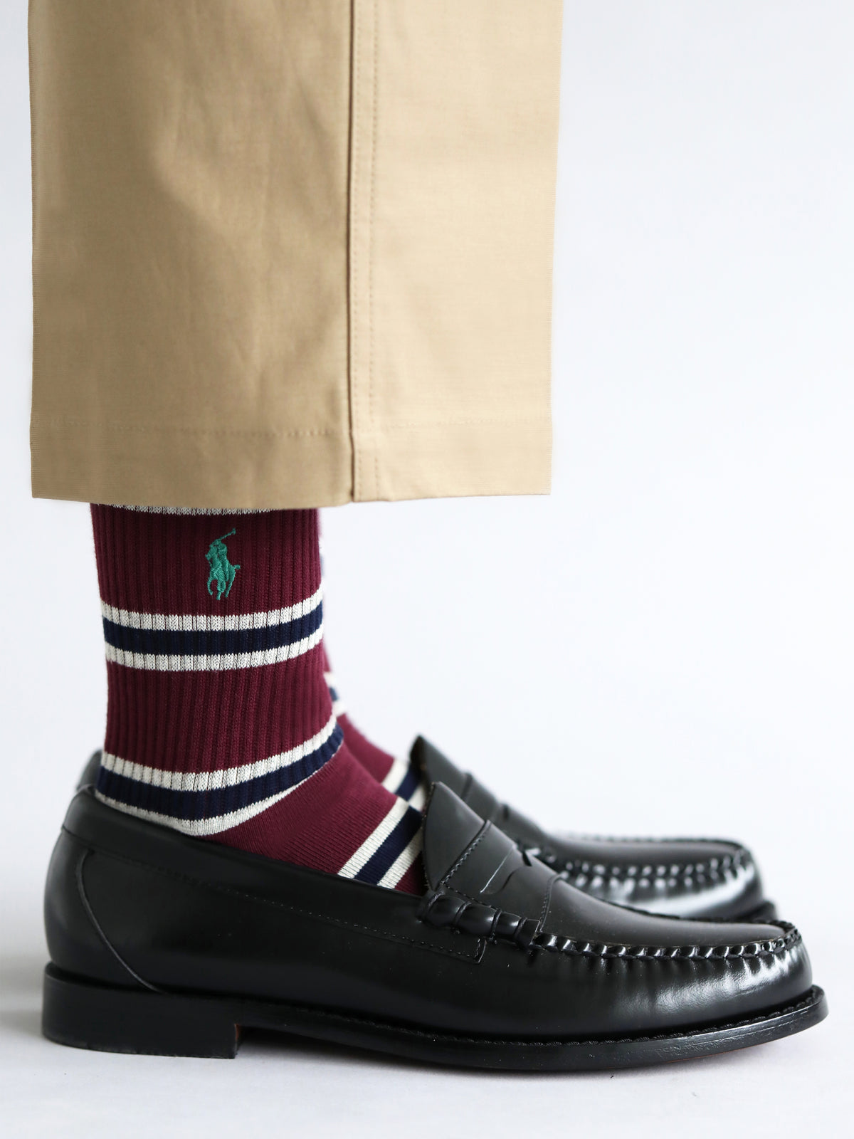 POLO アメリブラグビーストライプソックス