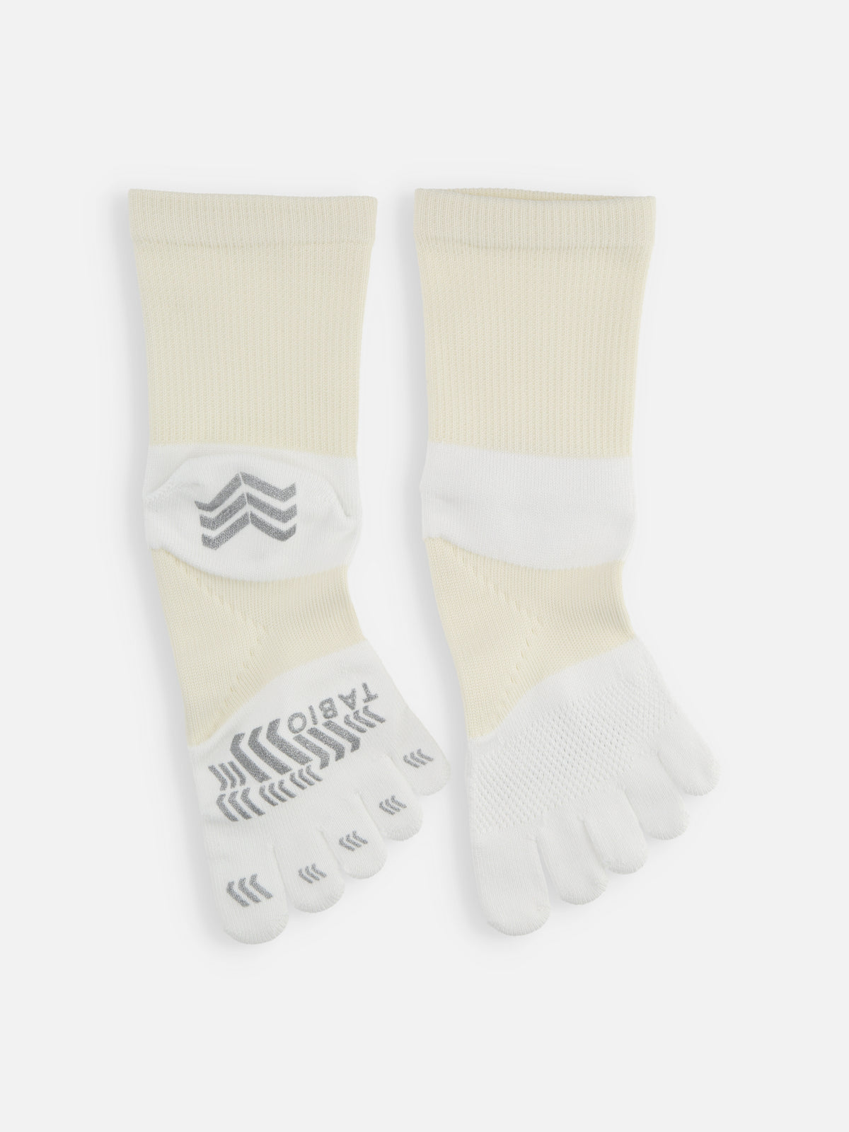 【WEB限定】レーシングラン五本指クルーソックス / 25-27cm - サラシ