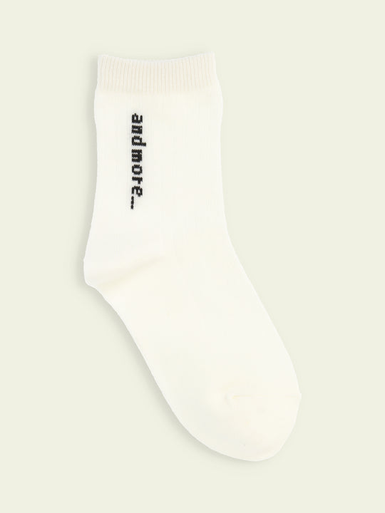【3足1,485円】キッズ リブ風ロゴショートソックス / 19-21cm