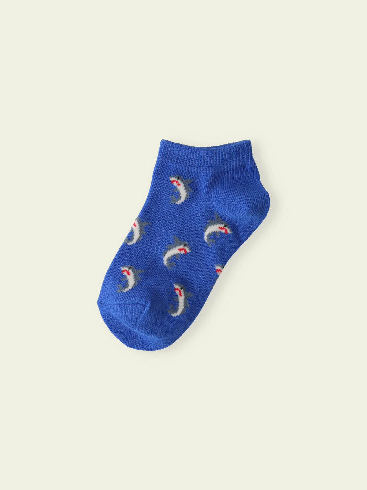 【3足1,485円】キッズ サメスニーカー丈ソックス / 13-15cm - ブルー