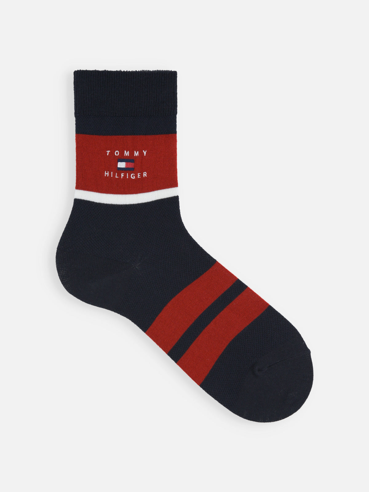 【MEN】TOMMY HILFIGER ポロカノコラインソックス - ネイビー