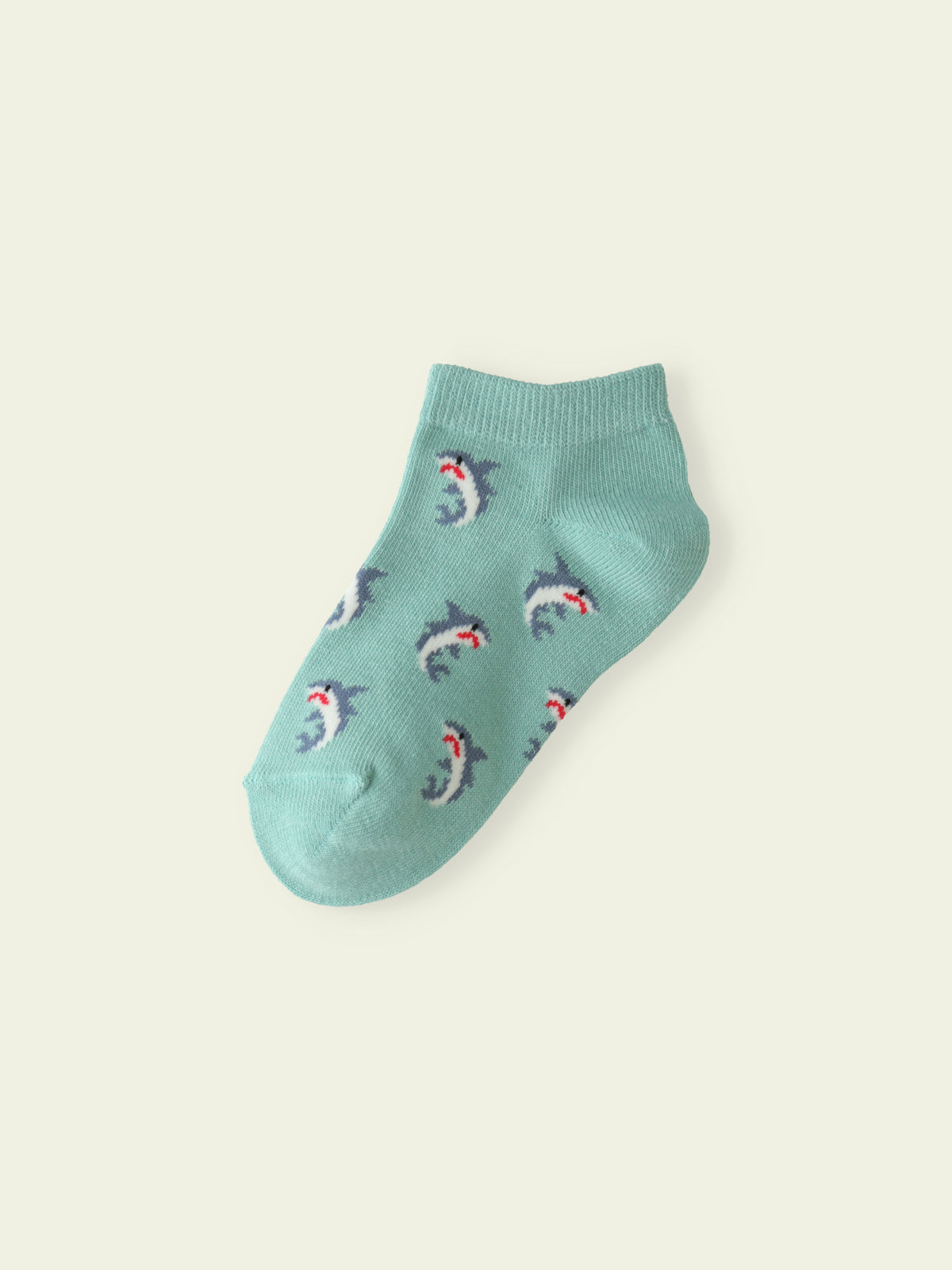 【3足1,485円】キッズ サメスニーカー丈ソックス / 13-15cm - サックス