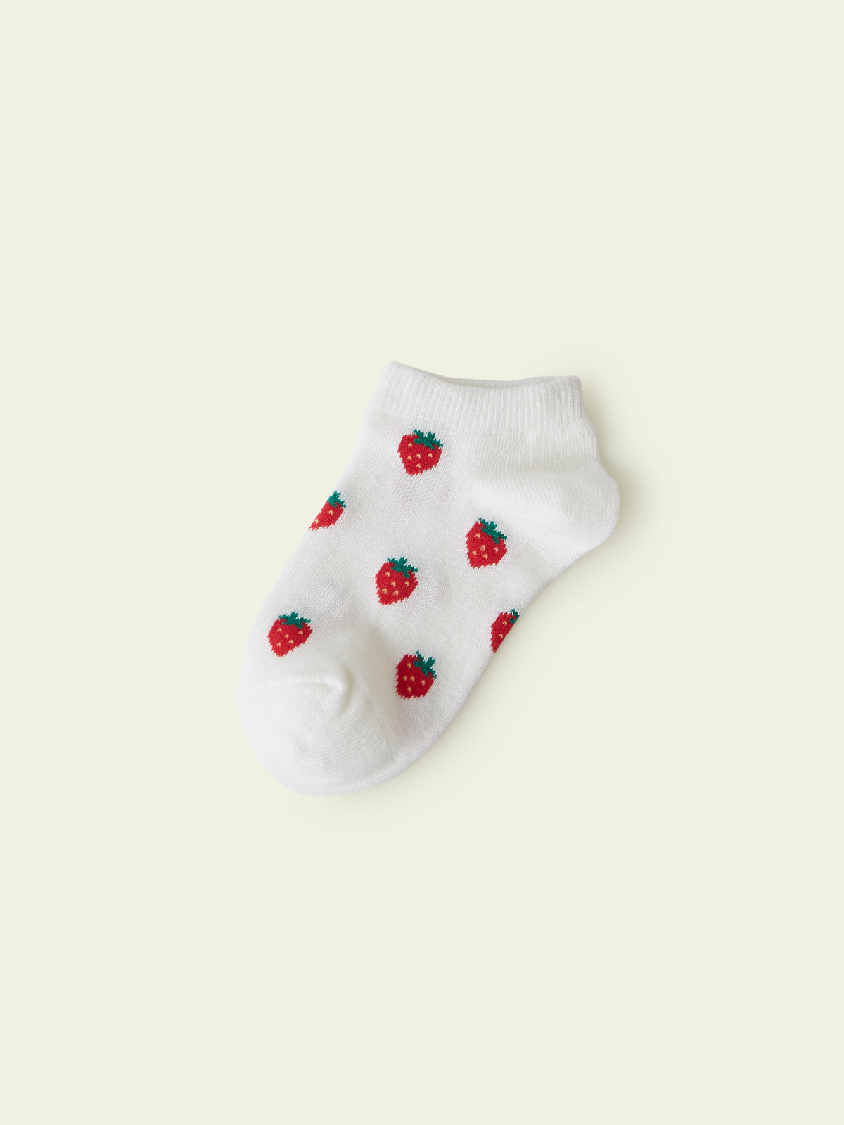 【3足1,485円】キッズ いろいろフルーツ柄スニーカー丈ソックス / 16-18cm