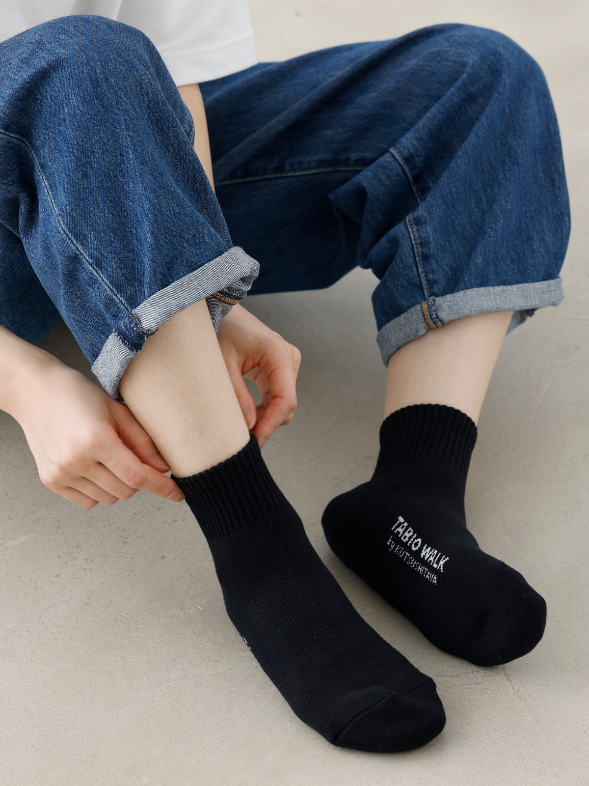TABIOWALK アメリブメッシュパイルショート / サイズ：ユニセックス - クロ