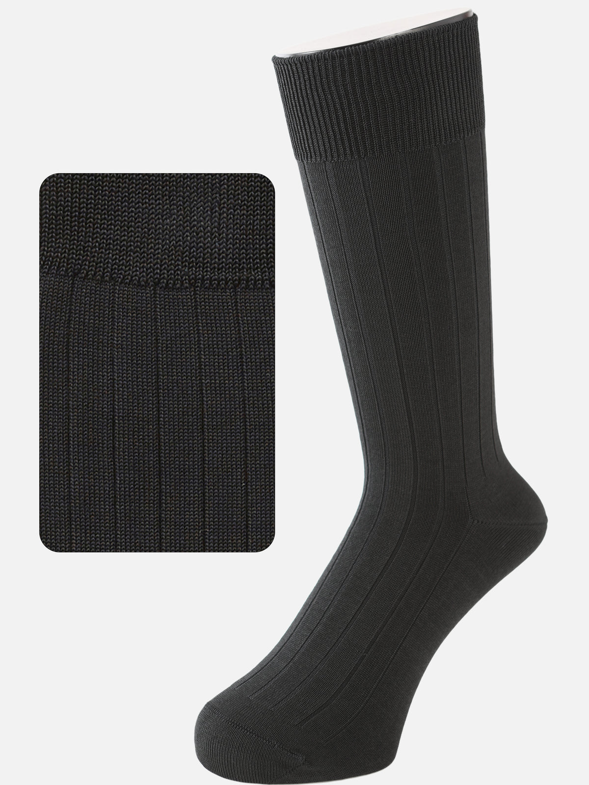 【Tabio MEN】9×2太リブソックス(23.0～25.0cm) - スミクロ