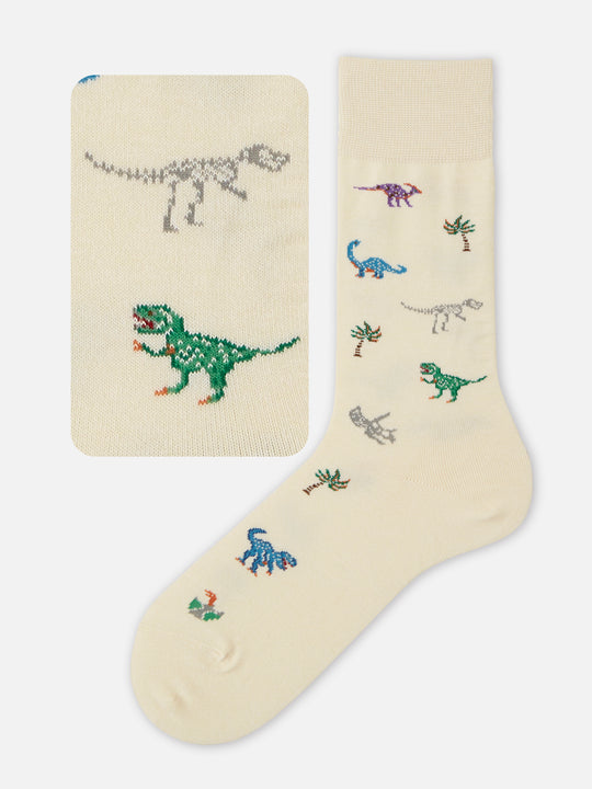 【Tabio MEN】恐竜柄ソックス(27.0～29.0cm)