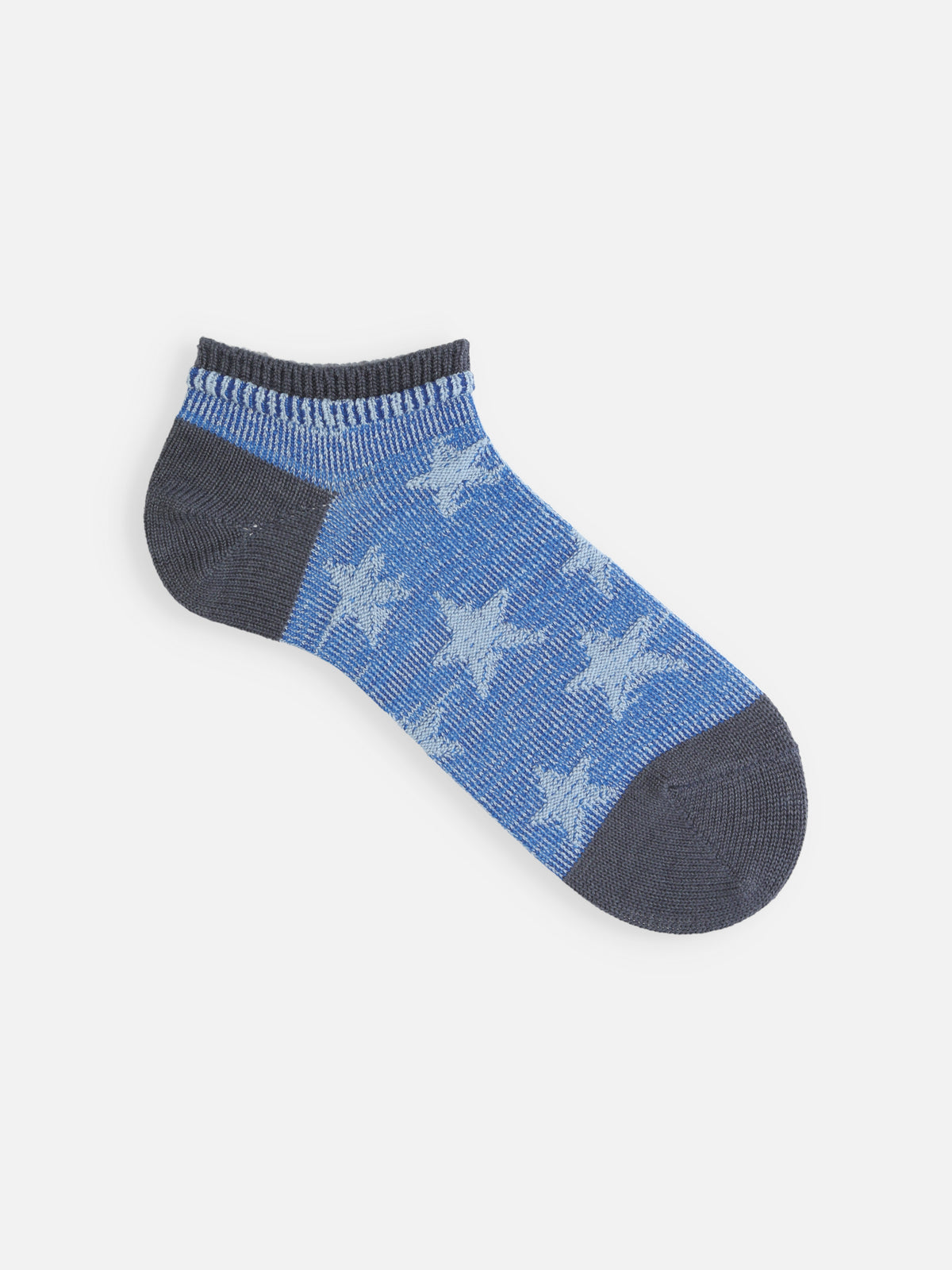 【Tabio MEN】星柄リンクススニーカー丈ソックス(27.0～29.0cm) - ブルー