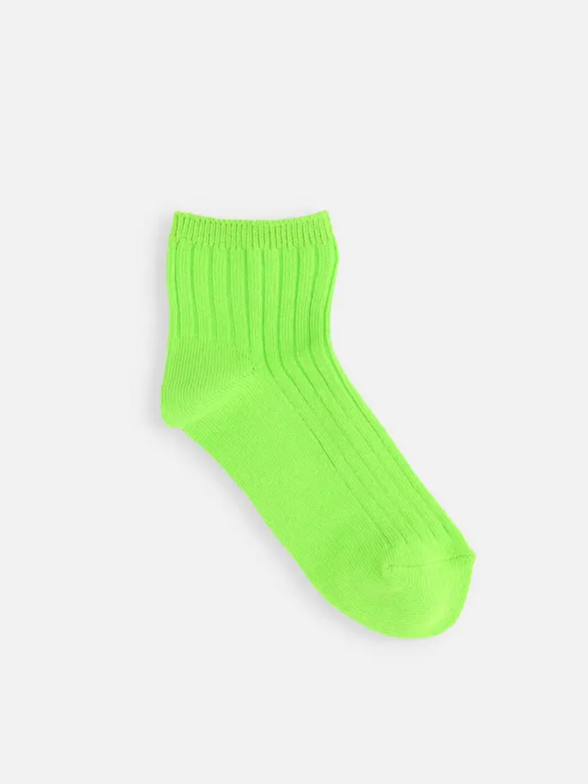 【キッズ】蛍光リブショートソックス / 16-18cm