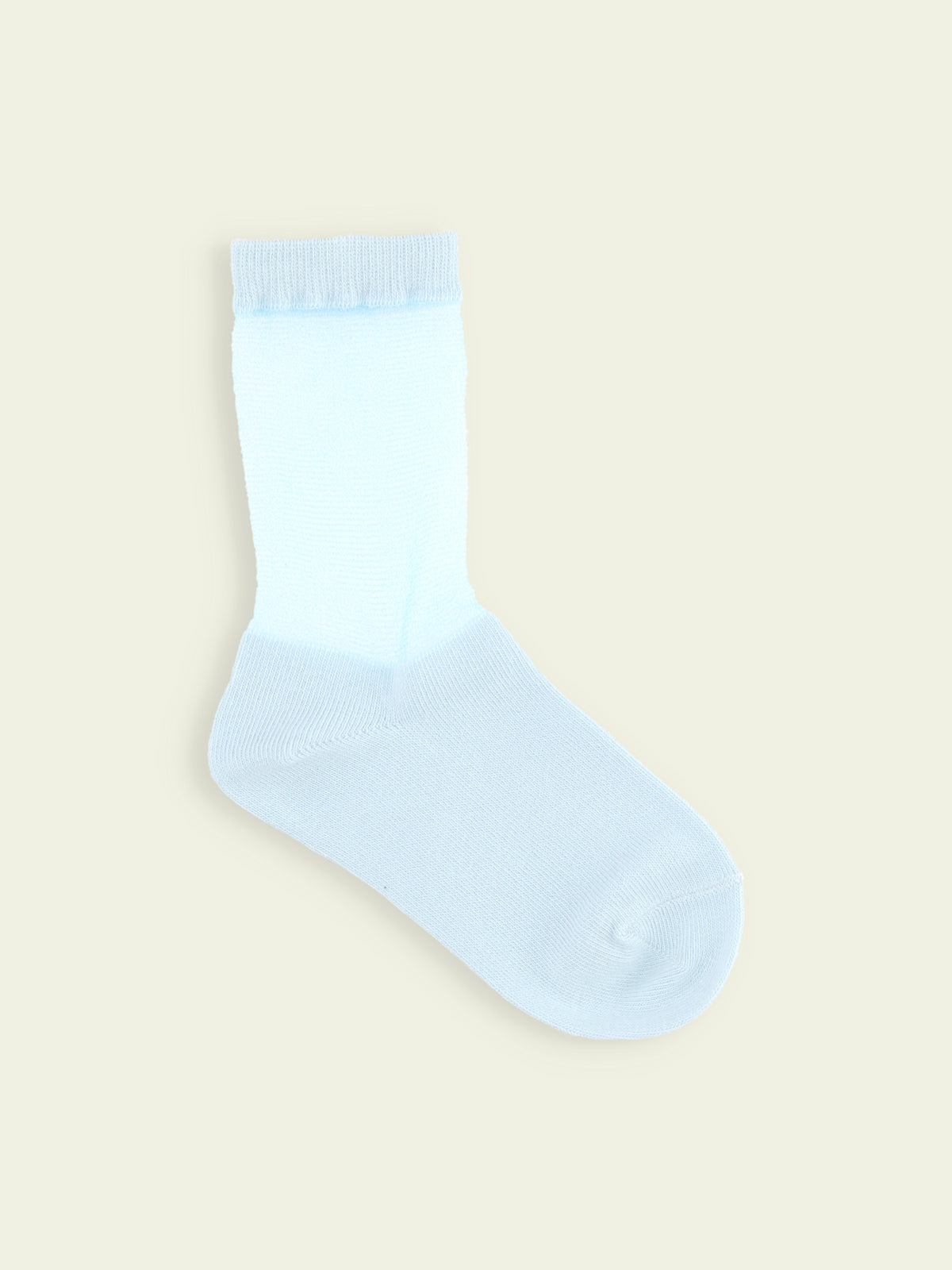【3足1,485円】キッズ クリンプカラーチュールショートソックス / 16-18cm - サックス