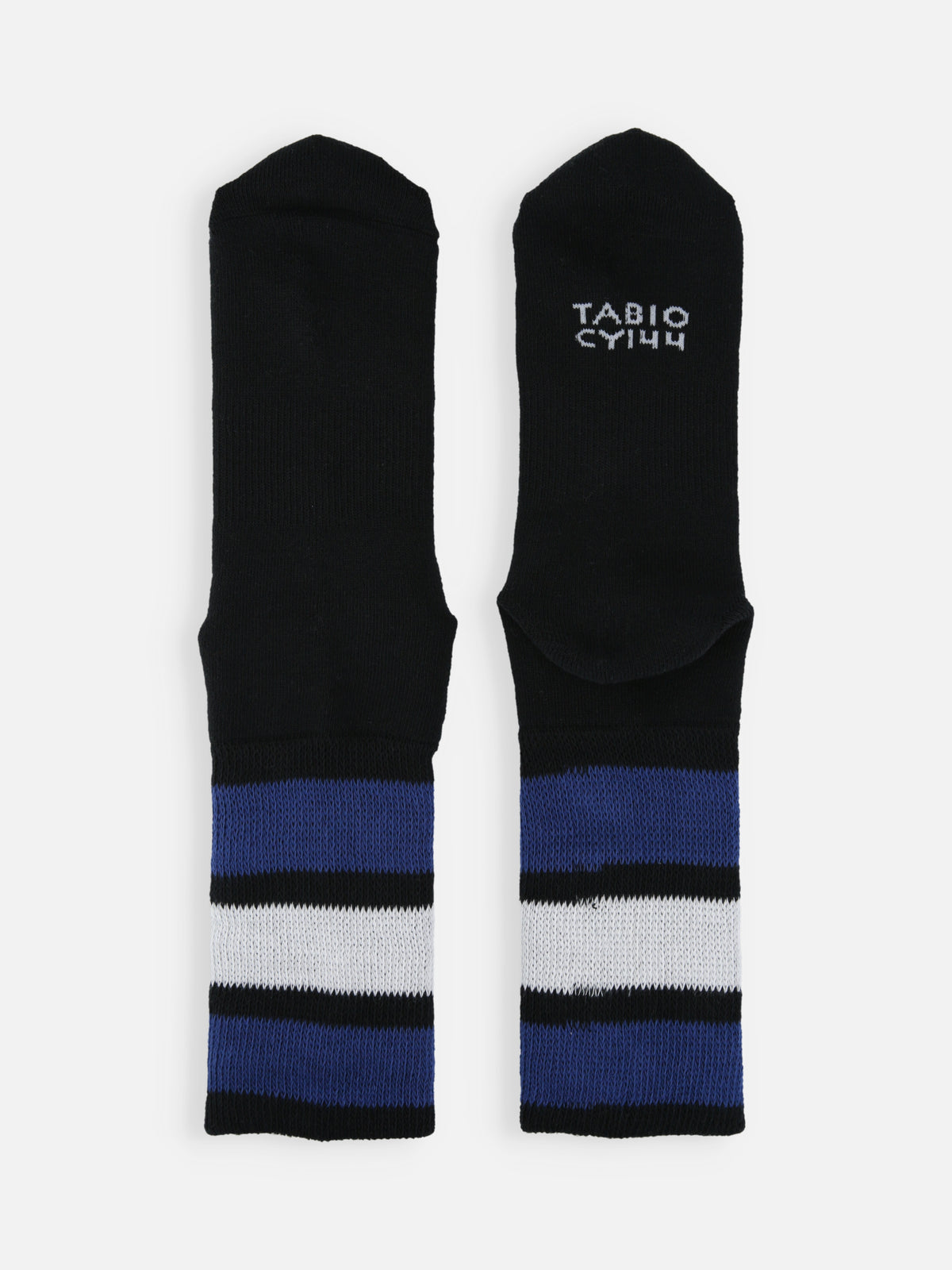 【Tabio MEN】COMFYパイルFATラインソックス - クロ