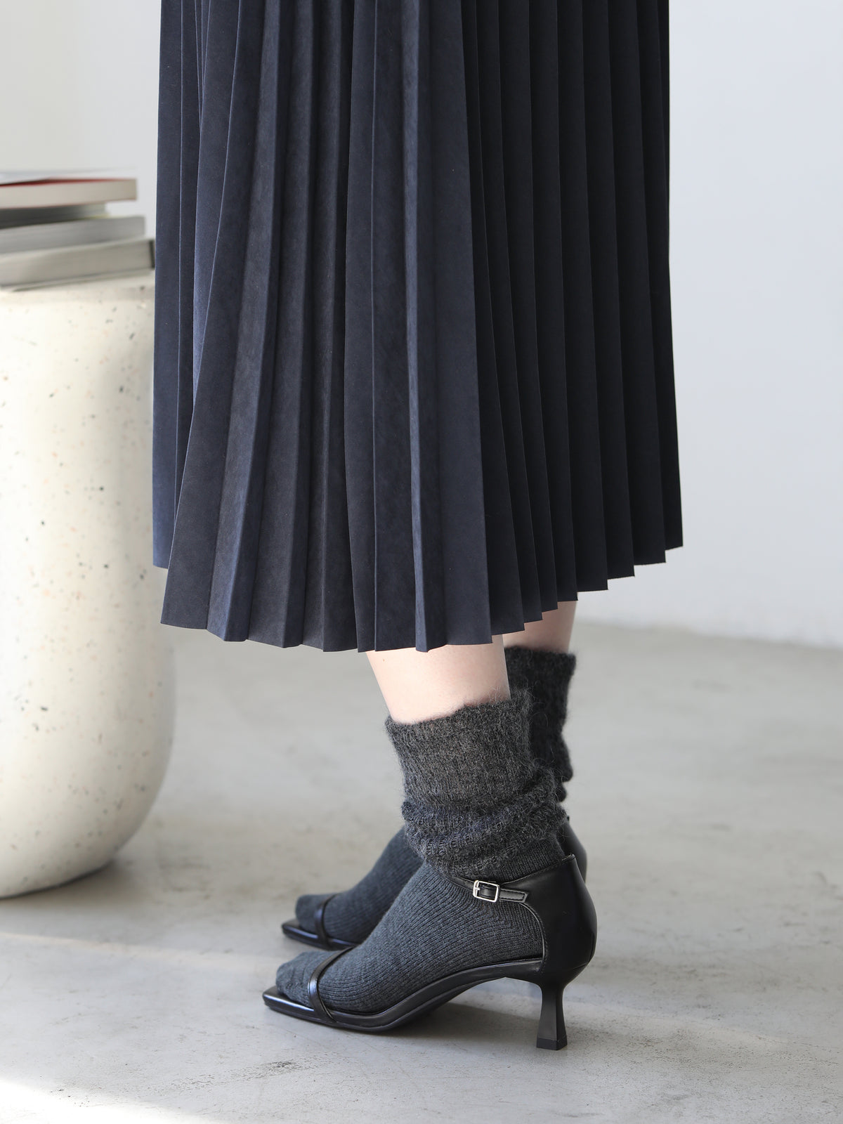 モヘアルーズハイカットソックス