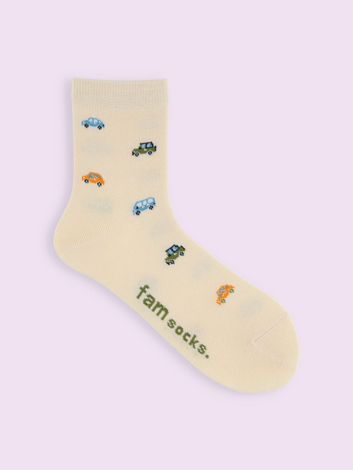 【3足1,485円】くるま柄ショートソックス