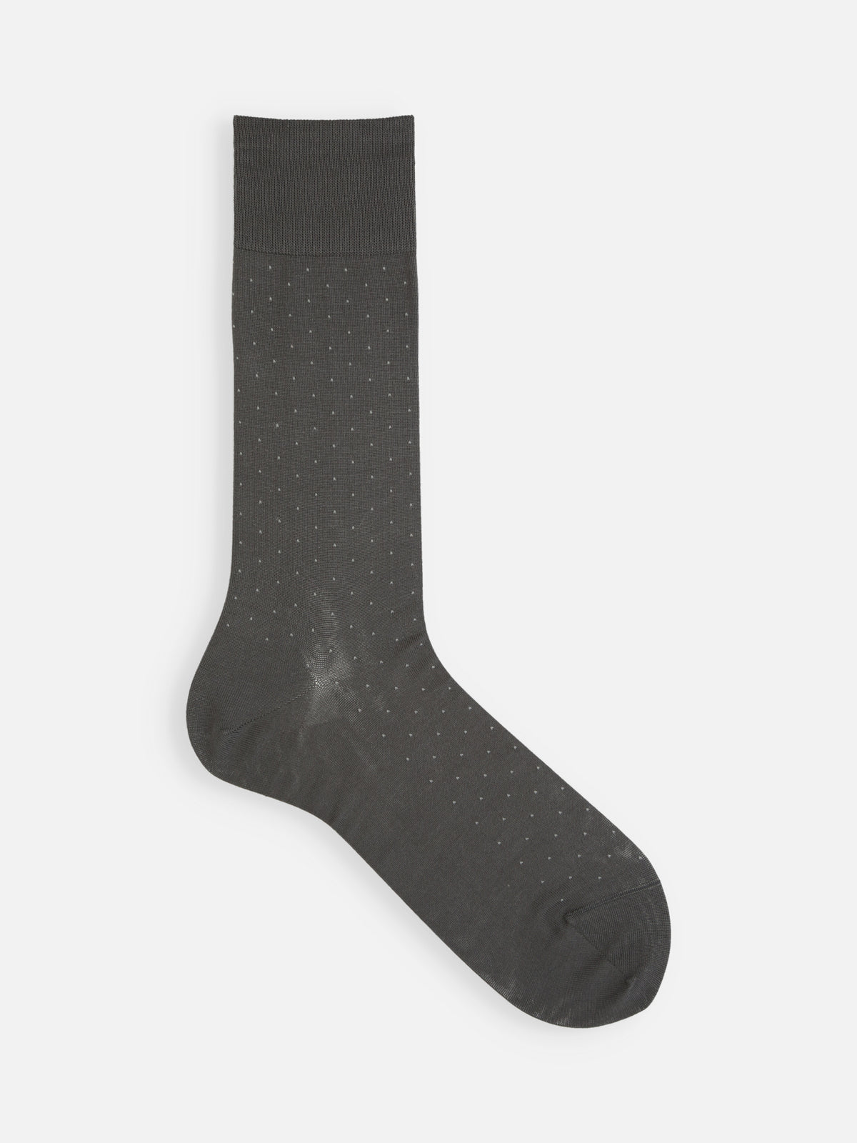 【Tabio MEN】連続シルケット ドットソックス(23.0～25.0cm) - Mグレー+グレー