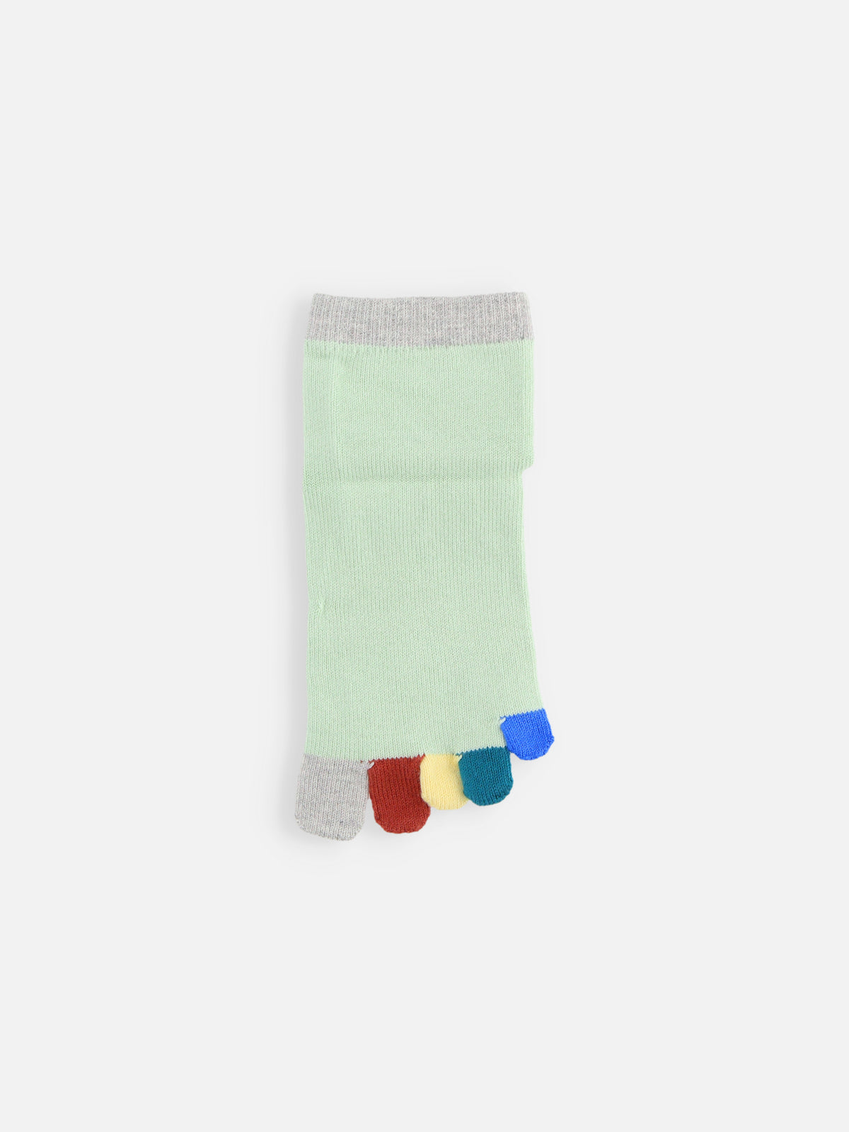 【キッズ】 指先レインボー五本指ソックス / 19-21cm - ミント