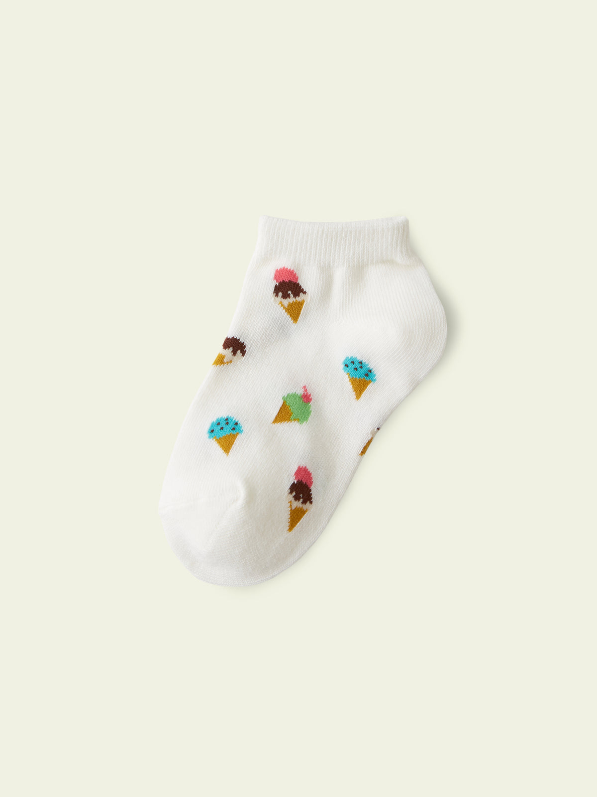 【3足1,485円】キッズ  アイスクリームスニーカー丈ソックス / 19-21cm