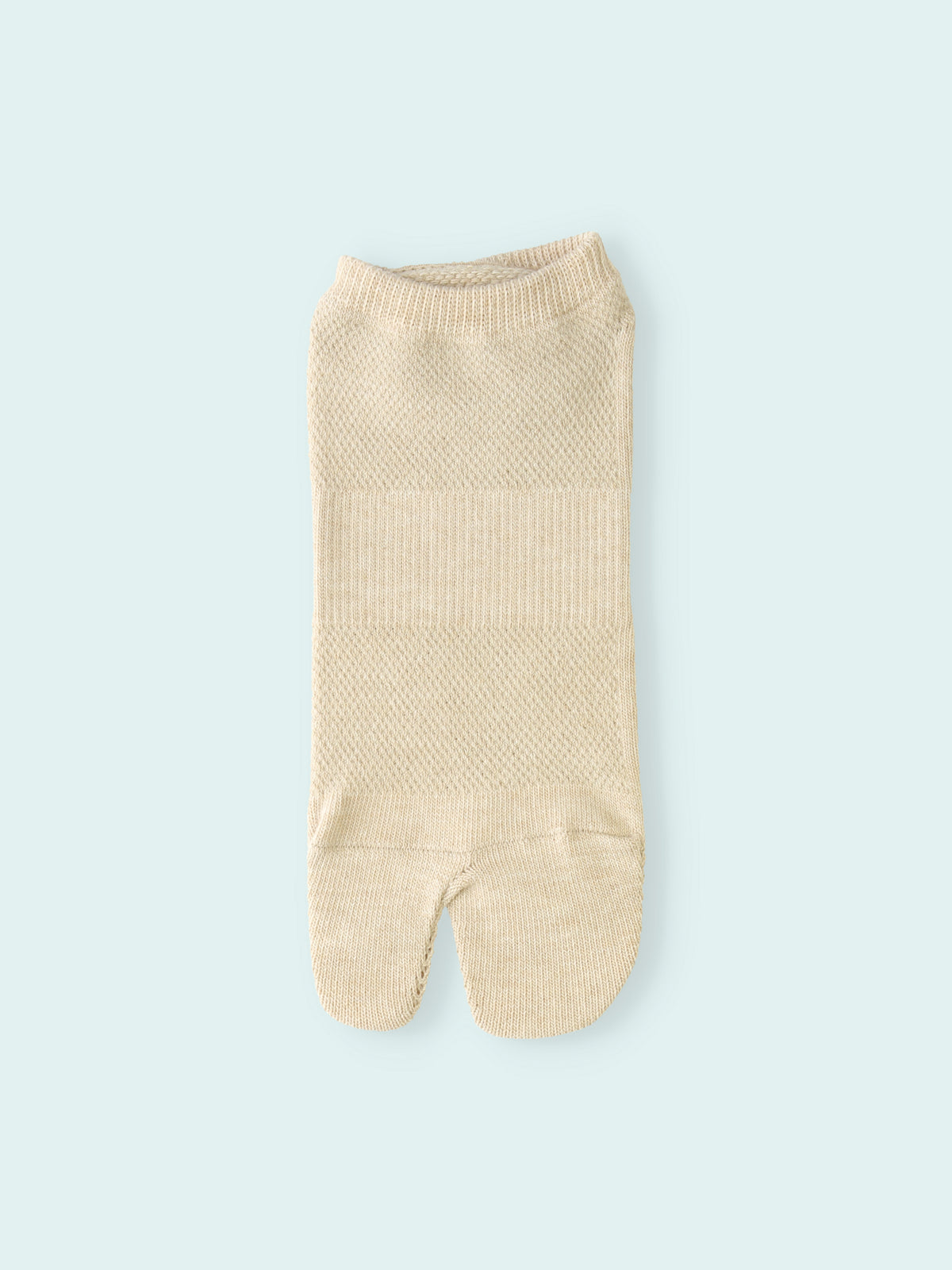 【3足1,485円】メンズ スポーティ足袋メッシュスニーカー丈ソックス - ベージュ