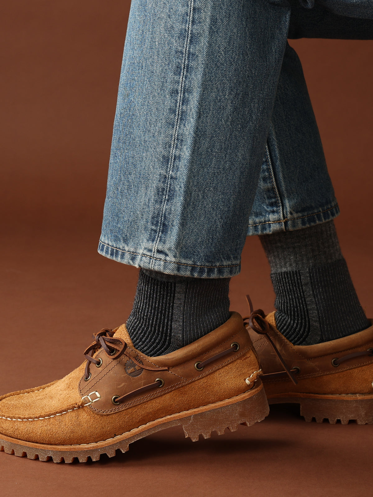【Tabio MEN】BOOTS SOCKS（MERINO WOOL） - DARK GREY