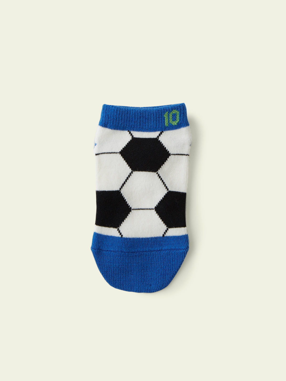 【3足1,485円】キッズ  サッカーボールスニーカー丈ソックス / 19-21cm - ブルー