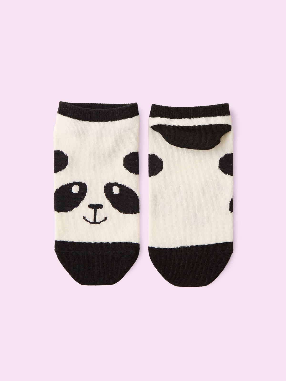 【3足1,485円】動物いろいろスニーカー丈ソックス - クロ+パンダ