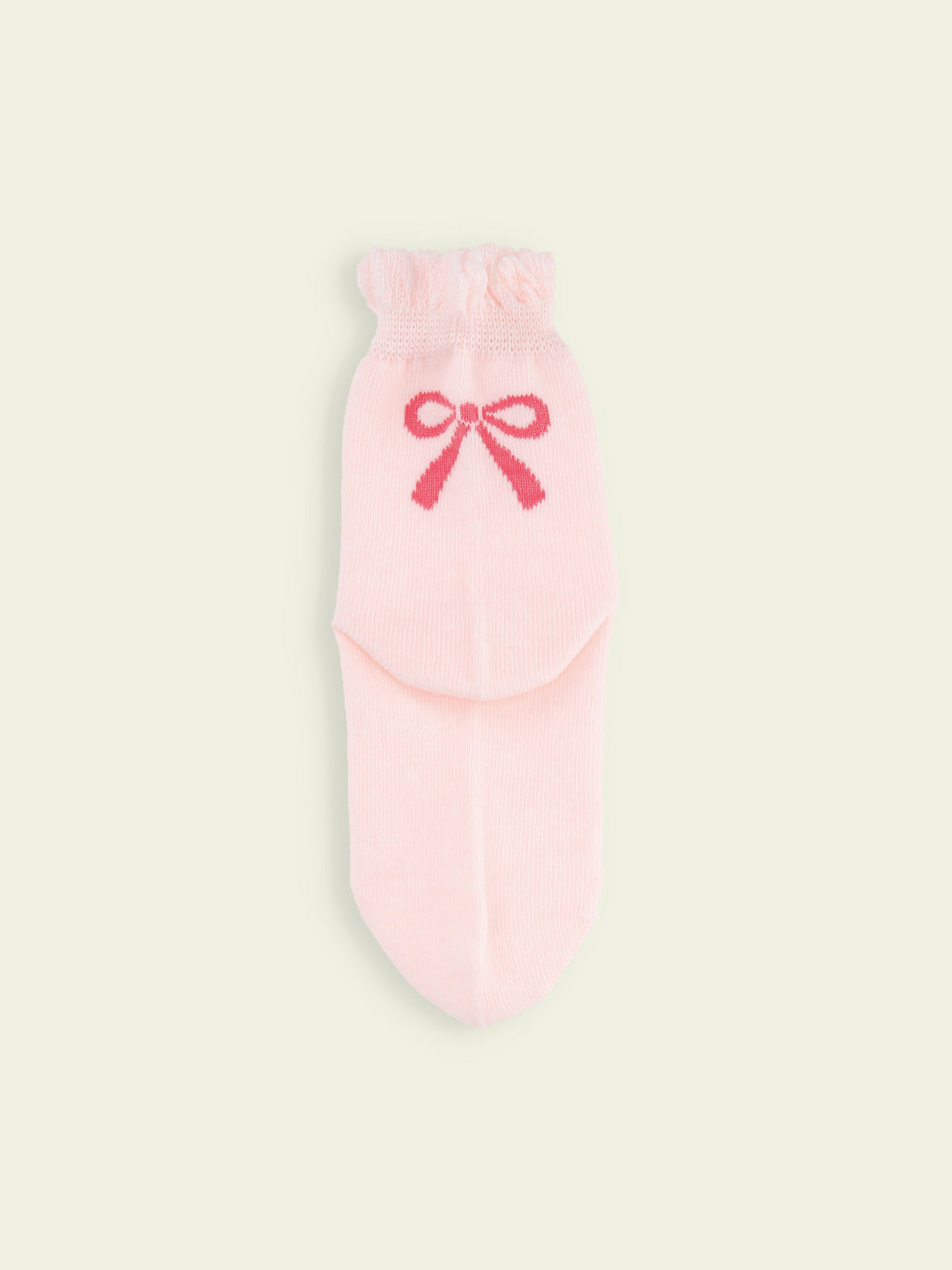 【3足1,485円】キッズ フリルりぼんショートソックス / 16-18cm - ピンク