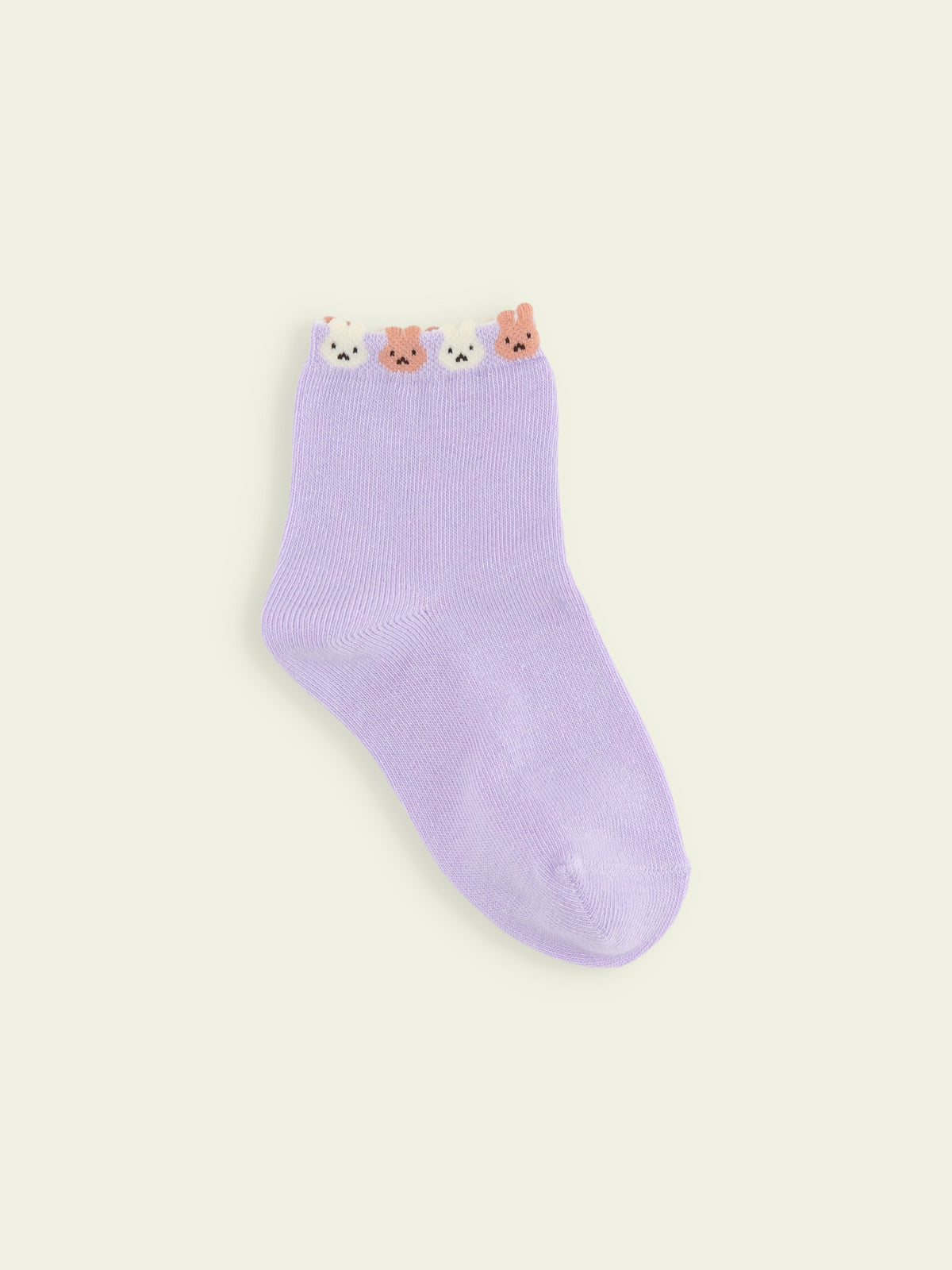 【3足1,485円】キッズ 履き口たっぷりうさちゃんショートソックス / 13-15cm