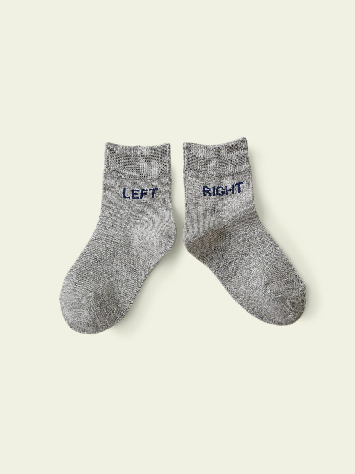 【3足1,485円】キッズ いろいろロゴソックス / 13-15cm - グレーモク+RIGHT/LEFT