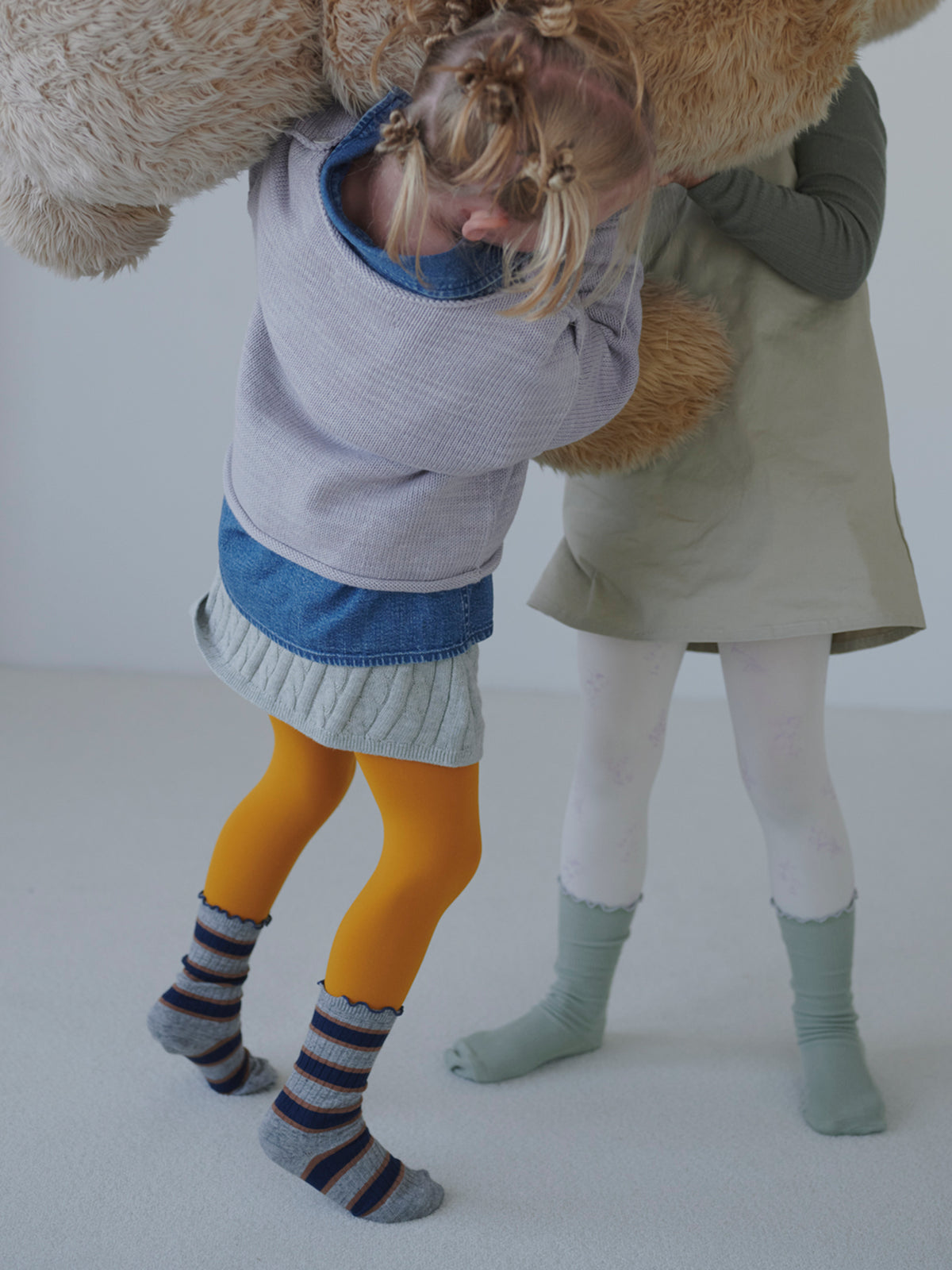 【キッズ】綿メロウサンドウィッチボーダーリブソックス / 19-21cm