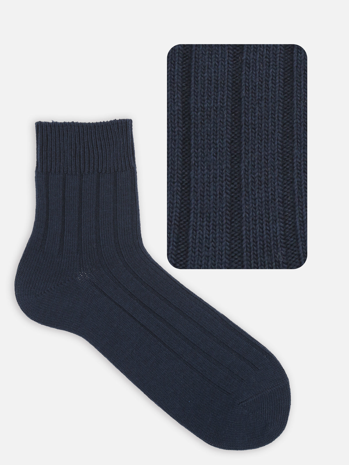 【Tabio MEN】ベーシック太リブショートソックス(27.0～29.0cm) - コン