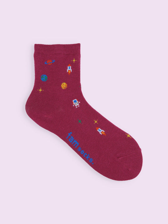 【3足1,485円】惑星柄ショートソックス