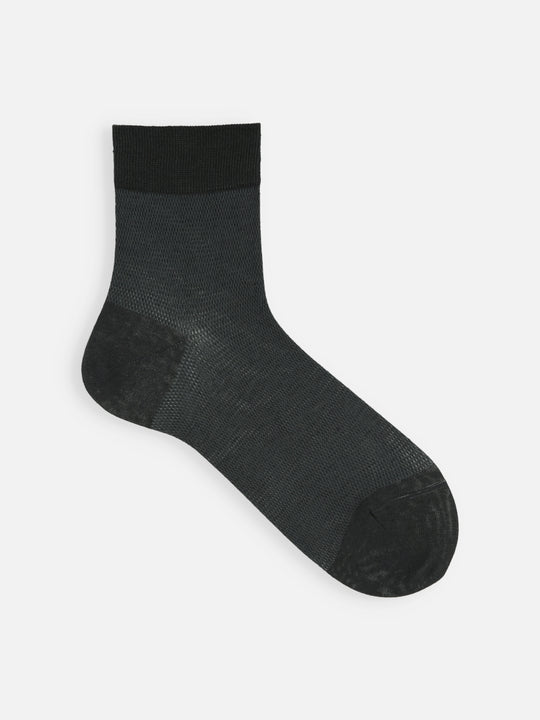 【Tabio MEN】綿麻混メッシュショートソックス