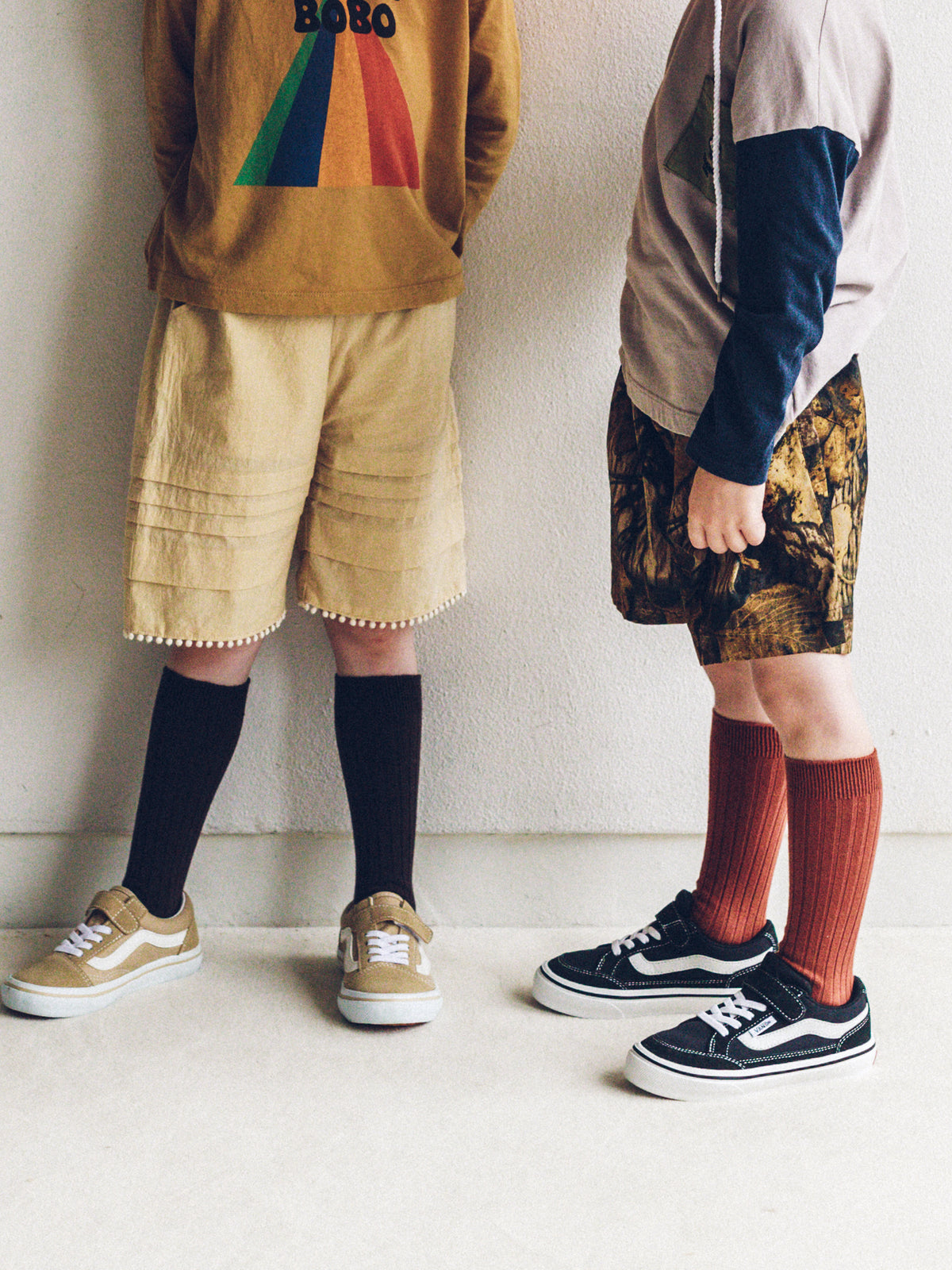 【キッズ】コットンリブハイソックス / 16-18cm