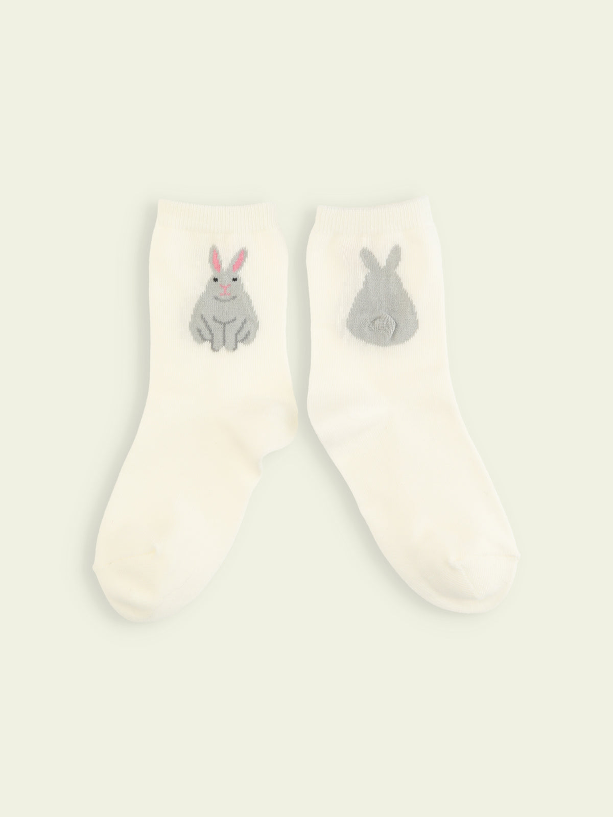 【3足1,485円】キッズ うさぎしっぽショートソックス / 19-21cm - オフホワイト