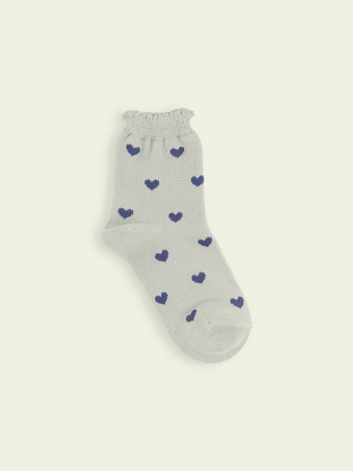【3足1,485円】キッズ ピコワッフルハートショートソックス / 16-18cm - ミント