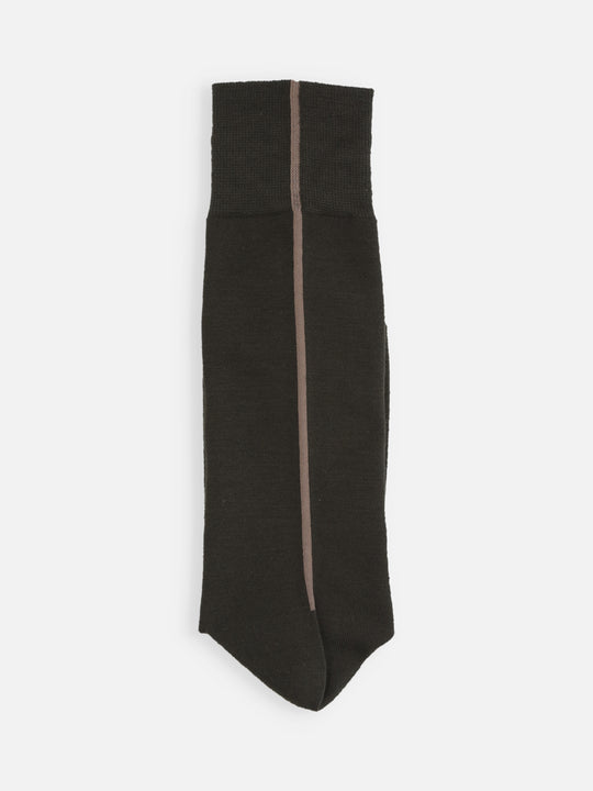 毛混バックシームソックス(25.0～27.0cm)