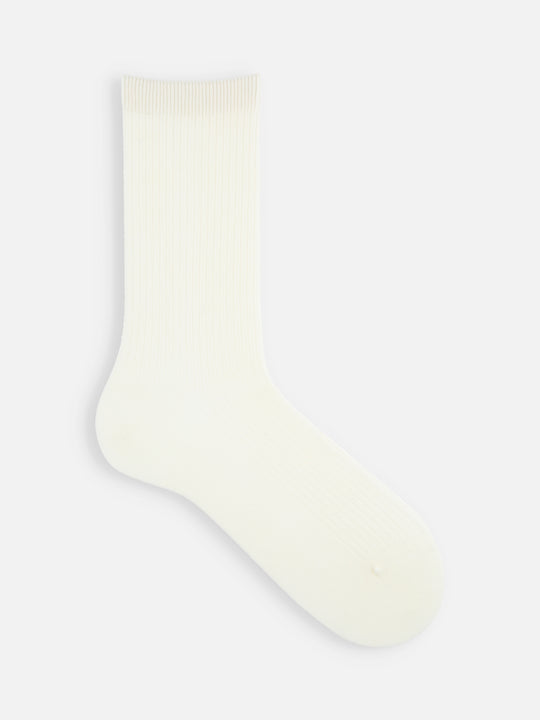 PUREWOOLを楽しむ薄手ベーシックリブミディ丈ソックス
