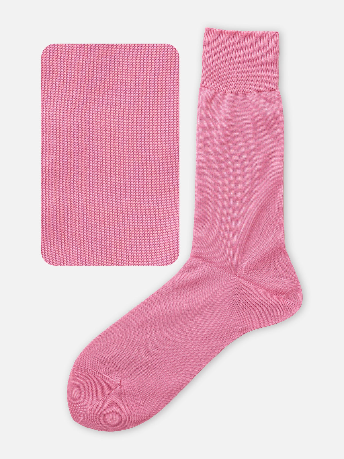 【Tabio MEN】表糸綿100％ベタソックス(25.0cm〜25.0cm) - ローズピンク