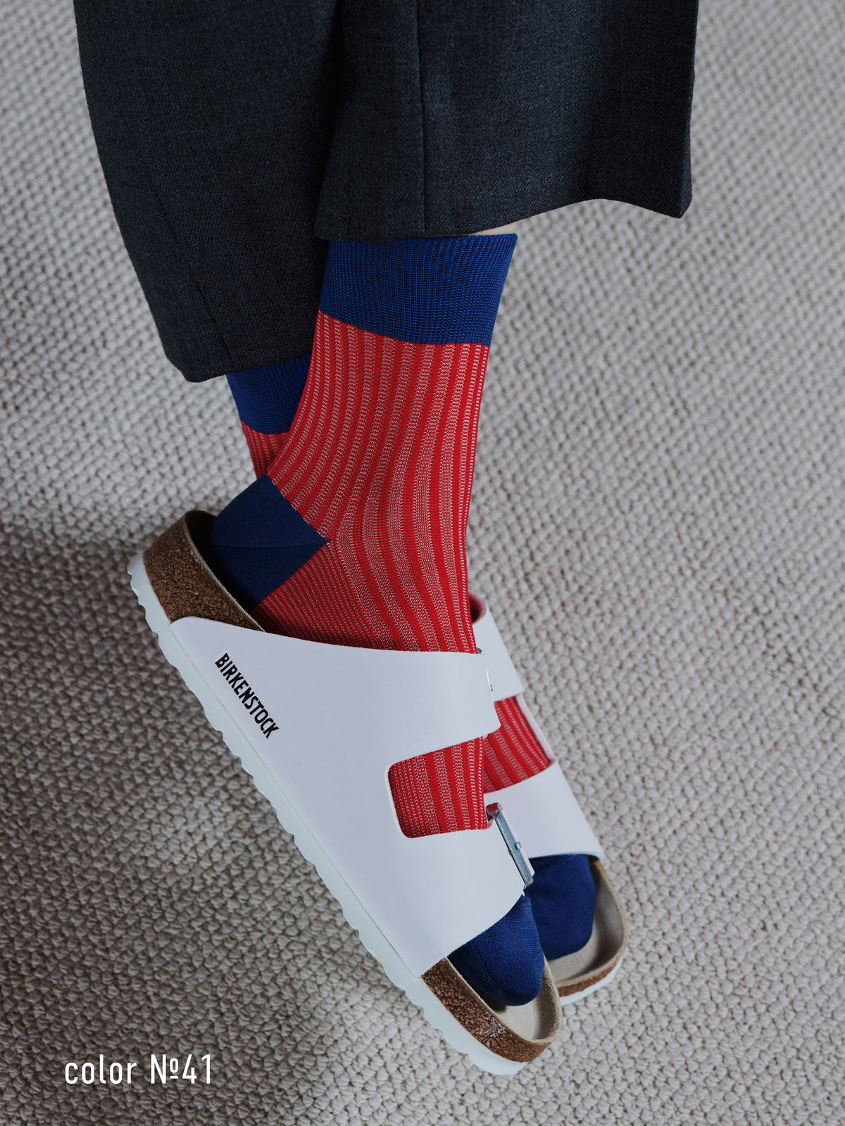 【Tabio MEN】国内JQストライプ柄ショートソックス