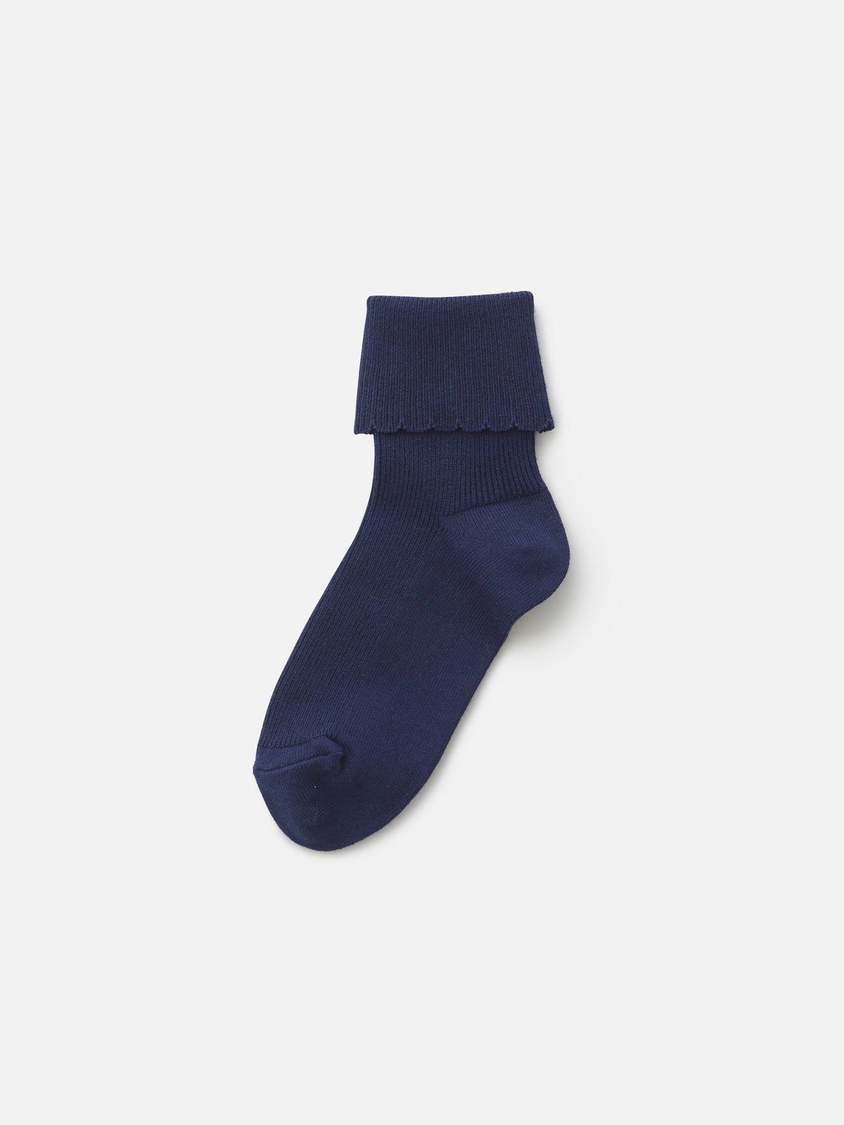 【キッズ】 綿折り返しピコフリルソックス / 19-21cm - コン
