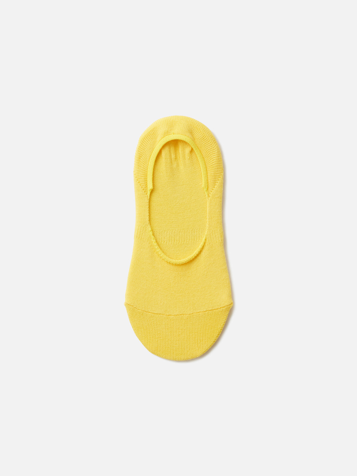 【キッズ】無縫製無地カバーソックス 滑止め付き / 16-18cm - イエロー